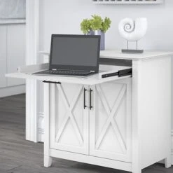 Bush Furniture Key West 30" Secretary Desk With Storage And 5-Shelf Bookcase, Pure White Oak (KWS012WT) 9 Bush Furniture Key West 30" Secretary Desk With Storage And 5-Shelf Bookcase, Pure White Oak (KWS012WT) -Ergot Office Furniture Shop 80A43D13 9FB5 492A ABB1CF6B4E2DC131 s7