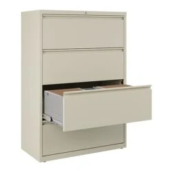 Quill Brand® Commercial 4 File Drawers Lateral File Cabinet, Locking, Putty/Beige, Letter/Legal, 36"W (20056D) -Ergot Office Furniture Shop 814228D2 4A8F 4B9A BB091295E9D84D59 s7