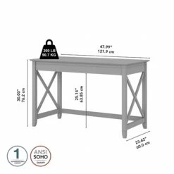 Bush Furniture Key West 48" Writing Desk, Cape Cod Gray (KWD148CG-03) -Ergot Office Furniture Shop 8350270B 8CA8 4B09 8DCC45F35401F05E s7