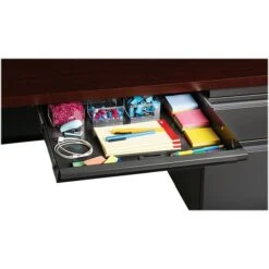 Hirsh 48"W Single-Pedestal Desk, Charcoal/Mahogany (20093) 13 Hirsh 48"W Single-Pedestal Desk, Charcoal/Mahogany (20093) -Ergot Office Furniture Shop 83E74727 E7DD 417B B998B1B821B537EB s7