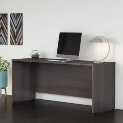 Bush Business Furniture Studio C 72W X 24D Credenza Desk, Storm Gray (SCD372SG)