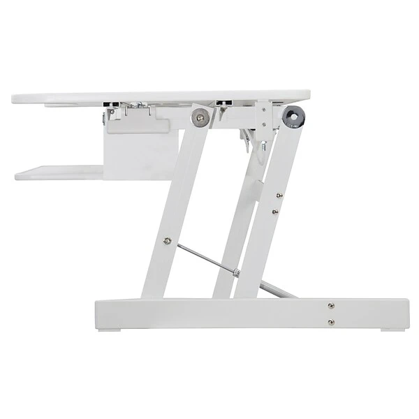 Rocelco 37" Deluxe Adjustable Desk Riser, White (R DADRW) 5 Rocelco 37" Deluxe Adjustable Desk Riser, White (R DADRW) - Image 5