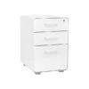 Poppin Stow 3-Drawer Vertical File Cabinet, Mobile/Pedestal, White, Letter/Legal, 20"D (100425)