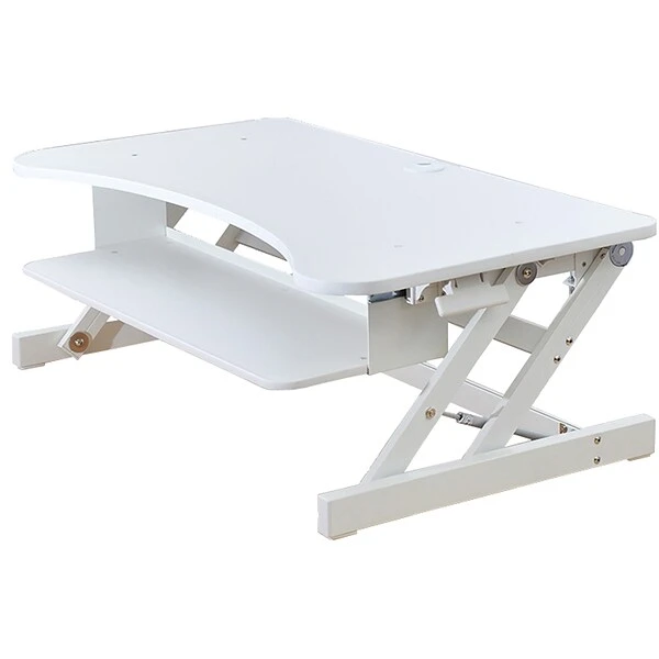 Rocelco 37" Deluxe Adjustable Desk Riser, White (R DADRW) 6 Rocelco 37" Deluxe Adjustable Desk Riser, White (R DADRW) - Image 6