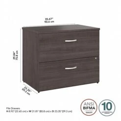 Bush Business Furniture Studio A 2-Drawer Lateral File Cabinet, Locking, Letter/Legal, Storm Gray, 36" (SDF136SGSU-Z) -Ergot Office Furniture Shop 909B4CDC DDB7 4EAB BE81263C4B69086B s7