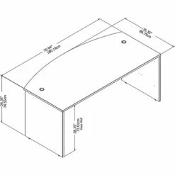 Bush Business Furniture Studio C 72W X 36D Bow Front Desk, Platinum Gray (SCD172PG) 8 Bush Business Furniture Studio C 72W X 36D Bow Front Desk, Platinum Gray (SCD172PG) -Ergot Office Furniture Shop 91EED80F B146 42F2 ABEF2659C9598AF7 s7