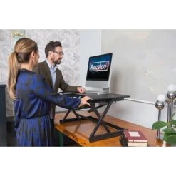 Rocelco 32" Ergonomic Adjustable Desk Riser With Energizing Anti-Fatique Mat (R EADRB-MAFM) -Ergot Office Furniture Shop 92ABB2B8 B6CD 44FB A519465EF4F45759 s7