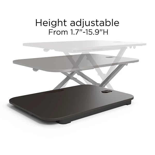 Union & Scale™ FlexFit™ 27" Adjustable Desk Riser, Black (UN45516-CC) 1 Union & Scale™ FlexFit™ 27" Adjustable Desk Riser, Black (UN45516-CC)