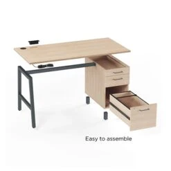 Union & Scale™ Essentials 60" Single Pedestal Desk, Natural (UN60419) -Ergot Office Furniture Shop 937D12C5 80E7 412B AD0733BF7C5A467C s7