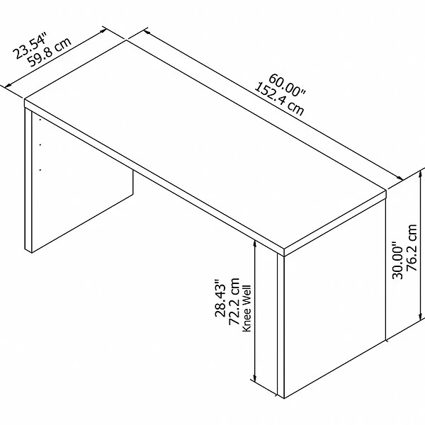 Office By Kathy Ireland® Echo 60W Credenza Desk, Pure White/Pure White (KI60106-03) 2 Office By Kathy Ireland® Echo 60W Credenza Desk, Pure White/Pure White (KI60106-03) - Image 2