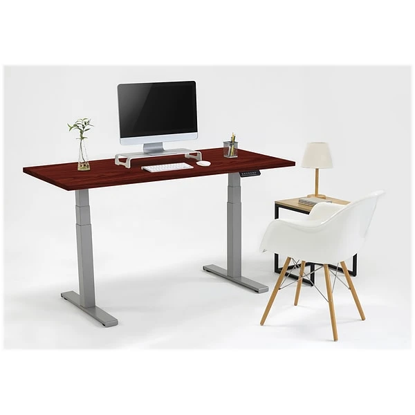 Fellowes Cambio 24.75"-50.25"H Adjustable Standing Desk, Mahogany (9788901) 2 Fellowes Cambio 24.75"-50.25"H Adjustable Standing Desk, Mahogany (9788901) - Image 2