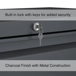 Quill Brand® 4-Drawer Lateral File Cabinet, Locking, Letter/Legal, Charcoal, 36"W (26825D) -Ergot Office Furniture Shop 9A0981EA A478 4424 B5C227401FC2E347 s7