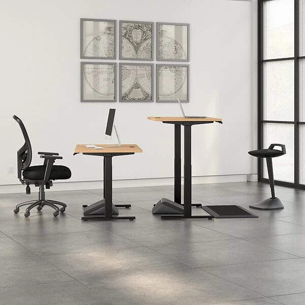 Bush Business Furniture Move 60 Series 27''-47'' Adjustable Standing Desk, Natural Maple (M6S4830ACBK) 6 Bush Business Furniture Move 60 Series 27''-47'' Adjustable Standing Desk, Natural Maple (M6S4830ACBK) - Image 6