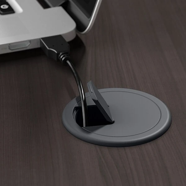 Bush Furniture Cabot Corner Desk With Hutch, Heather Gray (CAB008HRG) 4 Bush Furniture Cabot Corner Desk With Hutch, Heather Gray (CAB008HRG) - Image 4