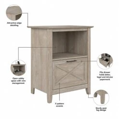 Bush Furniture Key West 34" Corner Desk With Bookcase And Lateral File Cabinet Bundle, Washed Gray (KWS050WG) 10 Bush Furniture Key West 34" Corner Desk With Bookcase And Lateral File Cabinet Bundle, Washed Gray (KWS050WG) -Ergot Office Furniture Shop 9E83642D 9604 4FF3 A8BD26ED5F202E8A s7