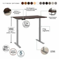 Bush Business Furniture Move 60 Series 27''-47'' Adjustable Standing Desk, Mocha Cherry (M6S4824MRSK) -Ergot Office Furniture Shop A34D574F D89E 45D0 9B77E2896C589646 s7