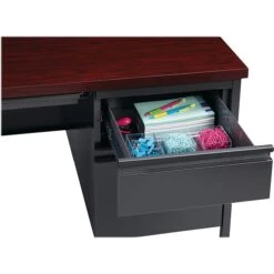 Hirsh 48"W Single-Pedestal Desk, Charcoal/Mahogany (20093) 12 Hirsh 48"W Single-Pedestal Desk, Charcoal/Mahogany (20093) -Ergot Office Furniture Shop A461882D 974A 44CB A6FC7ADD18180A60 s7
