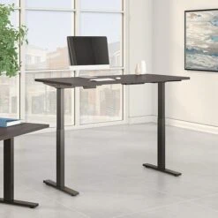 Bush Business Furniture Move 60 Series 27''-47'' Adjustable Standing Desk, Storm Gray (M6S7230SGBK)
