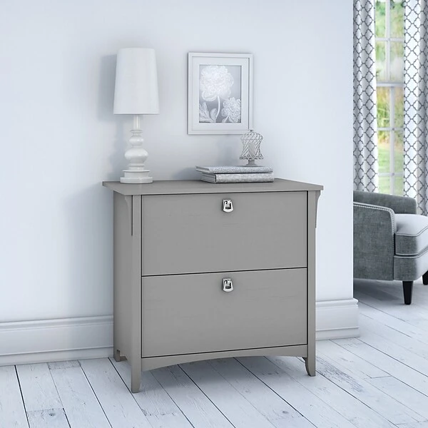 Bush Furniture Salinas Lateral File Cabinet, Cape Cod Gray (SAF132CG-03) 2 Bush Furniture Salinas Lateral File Cabinet, Cape Cod Gray (SAF132CG-03) - Image 2