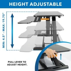Mount-It! 4"-20" Standing Desk Converter, Black (MI-8050) -Ergot Office Furniture Shop AFB8A154 74FA 4638 98D3932F47272984 s7