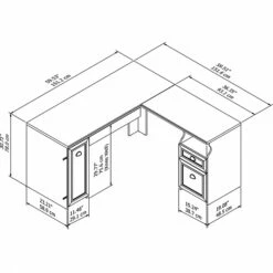 Bush Furniture Fairview L Shaped Desk, Antique White/Tea Maple (WC53230-03K) -Ergot Office Furniture Shop B51B14F3 3822 46E8 8BC9CC361A20EACE s7