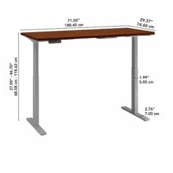 Bush Business Furniture Move 60 Series 27''-47'' Adjustable Standing Desk, Hansen Cherry (M6S7230HCSK) -Ergot Office Furniture Shop B77D7234 0A3B 4A81 AE09E620096B6BB6 s7
