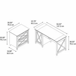 Bush Furniture Key West 54W Computer Desk With Storage And 2 Drawer Lateral File Cabinet, Bing Cherry (KWS008BC) -Ergot Office Furniture Shop B822205F 055F 4DD2 908033DC5B9B1492 s7