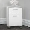 Bush Furniture Key West 2-Drawer Vertical File Cabinet, Letter, Pure White Oak, 15.75" (KWF116WT-03)