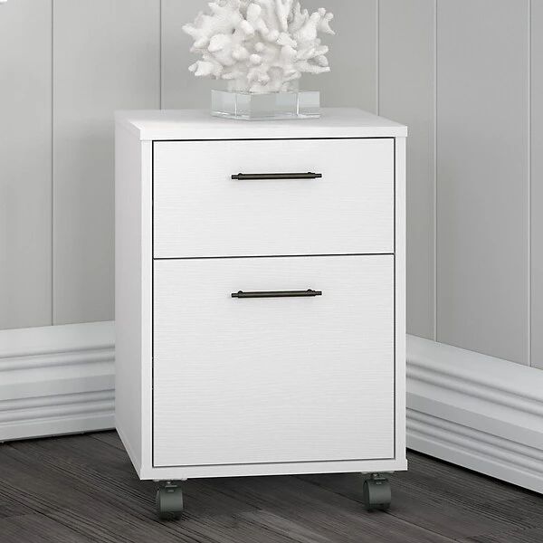 Bush Furniture Key West 2-Drawer Vertical File Cabinet, Letter, Pure White Oak, 15.75" (KWF116WT-03) 1 Bush Furniture Key West 2-Drawer Vertical File Cabinet, Letter, Pure White Oak, 15.75" (KWF116WT-03)