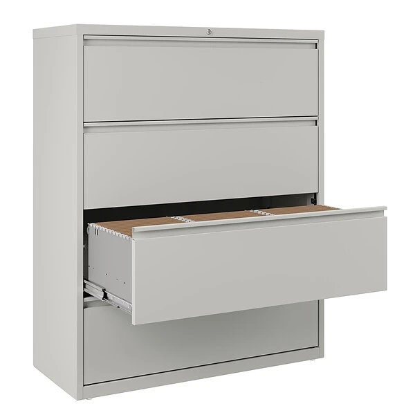 Quill Brand® 4-Drawer Lateral File Cabinet, Locking, Letter/Legal, Gray, 42"W (20301D) 4 Quill Brand® 4-Drawer Lateral File Cabinet, Locking, Letter/Legal, Gray, 42"W (20301D) - Image 4