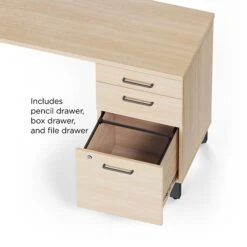 Union & Scale™ Essentials 60" Single Pedestal Desk, Natural (UN60419) -Ergot Office Furniture Shop BC648F28 8A5C 43EF AF8DFB57147FCB25 s7