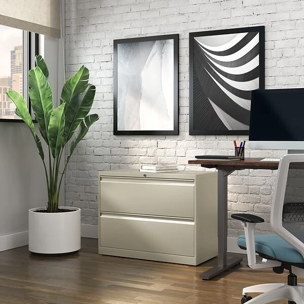 Quill Brand® Commercial 2 File Drawers Lateral File Cabinet, Locking, Putty/Beige, Letter/Legal, 36"W (20052D) 7 Quill Brand® Commercial 2 File Drawers Lateral File Cabinet, Locking, Putty/Beige, Letter/Legal, 36"W (20052D) - Image 7