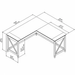 Bush Furniture Key West 60" L-Shaped Desk, Bing Cherry (KWD160BC-03) -Ergot Office Furniture Shop C5237EA9 4322 47E1 9C0C35EEE07F3FEA s7