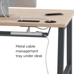 Union & Scale™ Essentials 60" Single Pedestal Desk, Natural (UN60419) -Ergot Office Furniture Shop C77F48B3 7F56 4067 98B96F87D28B27BB s7