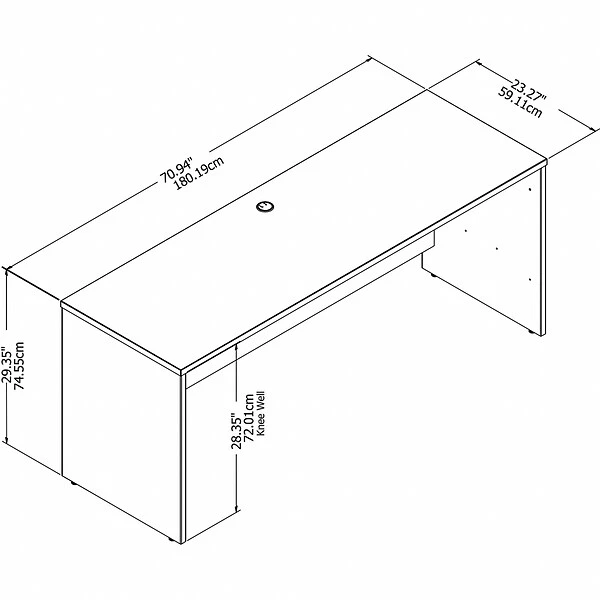 Bush Business Furniture Studio C 72W X 24D Credenza Desk, Platinum Gray (SCD372PG) 2 Bush Business Furniture Studio C 72W X 24D Credenza Desk, Platinum Gray (SCD372PG) - Image 2