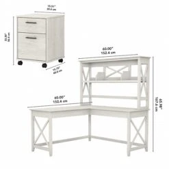 Bush Furniture Key West 60" L-Shaped Desk And Mobile 2-Drawer File Cabinet, Linen White Oak (KWS049LW) 12 Bush Furniture Key West 60" L-Shaped Desk And Mobile 2-Drawer File Cabinet, Linen White Oak (KWS049LW) -Ergot Office Furniture Shop C9A9BF28 4991 4C0A 873BF85172B3EDC5 s7