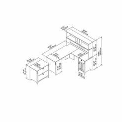 Bush Furniture Salinas 60W L Shaped Desk With Hutch And Lateral File Cabinet, Antique White (SAL005AW) -Ergot Office Furniture Shop CCEFF20A 57BD 49CA 936A8A6FC0938709 s7