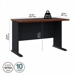 Bush Business Furniture Cubix 48W Desk, Hansen Cherry/Galaxy (WC90448A) 9 Bush Business Furniture Cubix 48W Desk, Hansen Cherry/Galaxy (WC90448A) -Ergot Office Furniture Shop CDC38119 B9AC 4F74 AFE03BFBE20F56DE s7