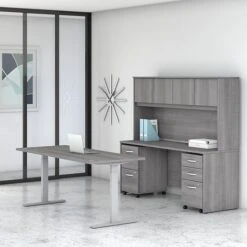 Bush Business Furniture Studio C 72W X 24D Credenza Desk, Platinum Gray (SCD372PG) 9 Bush Business Furniture Studio C 72W X 24D Credenza Desk, Platinum Gray (SCD372PG) -Ergot Office Furniture Shop D0D08958 E847 4C37 8457AB3F8EA69823 s7