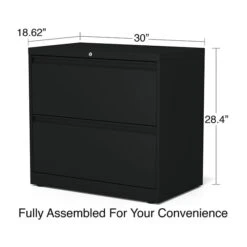 Quill Brand® Commercial 2 File Drawer Lateral File Cabinet, Assembled, Black, Letter/Legal, 30"W (20068D) -Ergot Office Furniture Shop D0F13C8E 366A 4B14 A57BBA86A7EE9AE2 s7