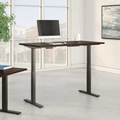 Bush Business Furniture Move 60 Series 27''-47'' Adjustable Standing Desk, Mocha Cherry (M6S6030MRBK)