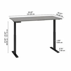 Bush Business Furniture Move 60 Series 27"-48" Adjustable Standing Desk, Platinum Gray/Black (M6S6030PGBK) -Ergot Office Furniture Shop D3CEB371 311A 4CA9 A2C638B604E1FB57 s7