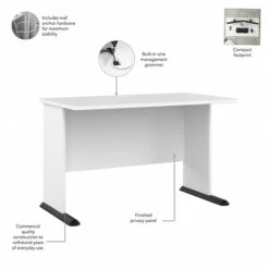 Bush Business Furniture Studio A 48" Gaming Desk, White (SDD248WH-Z) -Ergot Office Furniture Shop D4EFCC66 6194 4ED9 A614A64E5C4D180F s7