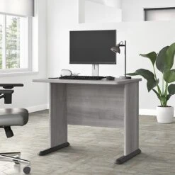Bush Business Furniture Studio A 36"W Small Computer Desk, Platinum Gray (SDD136PG)