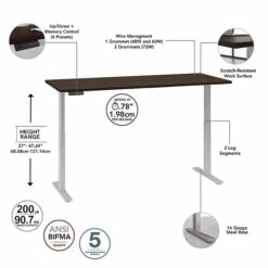Bush Business Furniture Move 60 Series 27"-48" Adjustable Standing Desk, Black Walnut/Cool Gray Metallic (M6S7230BWSK) -Ergot Office Furniture Shop D70F1BD1 BE0E 4105 87004D71F2F3D63A s7