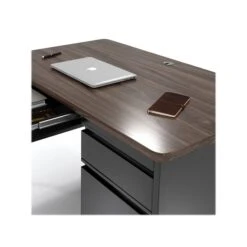 Hirsh 48"W Single-Pedestal Mobile Teacher's Desk, Black/Walnut (22646) 9 Hirsh 48"W Single-Pedestal Mobile Teacher's Desk, Black/Walnut (22646) -Ergot Office Furniture Shop D815B723 C14A 4EC9 B454CBC7BFAC9419 s7