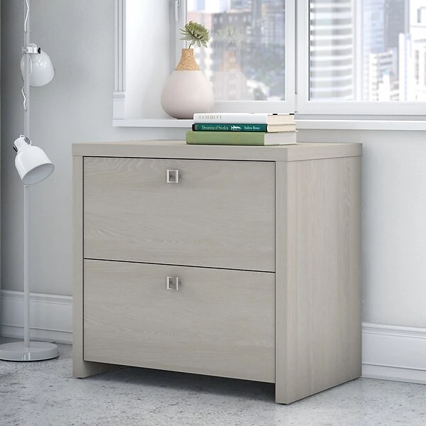 Office By Kathy Ireland® Echo 2-Drawer Lateral File Cabinet, Letter/Legal, Gray Sand, 32" (KI60202-03) 1 Office By Kathy Ireland® Echo 2-Drawer Lateral File Cabinet, Letter/Legal, Gray Sand, 32" (KI60202-03)