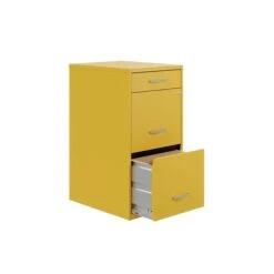 Space Solutions SOHO Organizer 3-Drawer File Cabinet, Letter Size, Lockable, 27.32"H X 14.25"W X 18"D, Goldfinch (25280) -Ergot Office Furniture Shop E014E3FD 986A 4740 826D62719FCE5431 s7