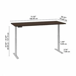 Bush Business Furniture Move 60 Series 27"-48" Adjustable Standing Desk, Black Walnut/Cool Gray Metallic (M6S7230BWSK) -Ergot Office Furniture Shop E0590BCF 35EF 47EB BA83F41E7442A585 s7
