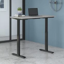 Bush Business Furniture Move 60 Series 27"-48" Adjustable Standing Desk, Platinum Gray/Black Powder Coat (M6S4824PGBK)